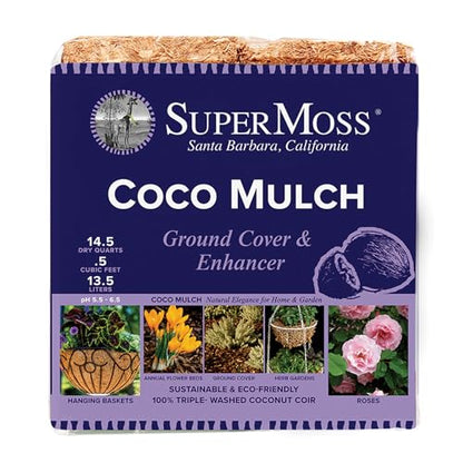 SuperMoss (23248) Coco Mulch, Mini Bale (0.6 ft3), Natural Brown - size: Mini Bale (0.6 ft3)