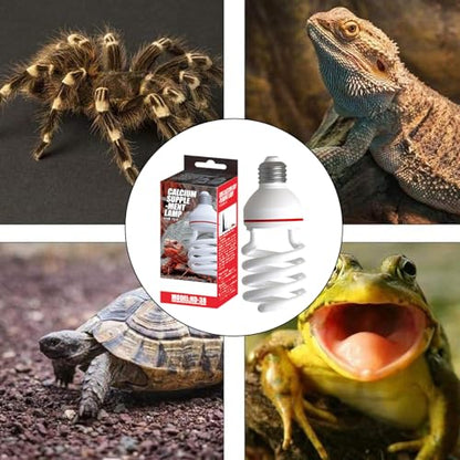 Reptile Basking Bulb Light Bulb,26W UVB Lamp, Daylight Fixture for Tortoise Snake Frog Gecko Hermit Crab Habitat Terrarium Aquarium