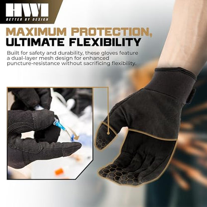HWI Gear HPG100 Puncture Pro Duty Glove Cut-Resistant, Hypodermic Needle Protective, Touchscreen Capable - size: Small