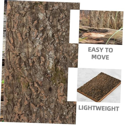 Terrarium Background Natural Tree Bark Backdrop for Reptile Tanks Aquariums Cork Bark Climbing Mat Delicate Habitat Decoration Creates Lifelike Environment for Reptiles