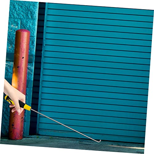 Uonlytech Manhole Cover Hook 19.7 Inch Sliding Door Hook with Rubber Handle Durable Roller Shutter Door Lifter for Home and Commercial Use