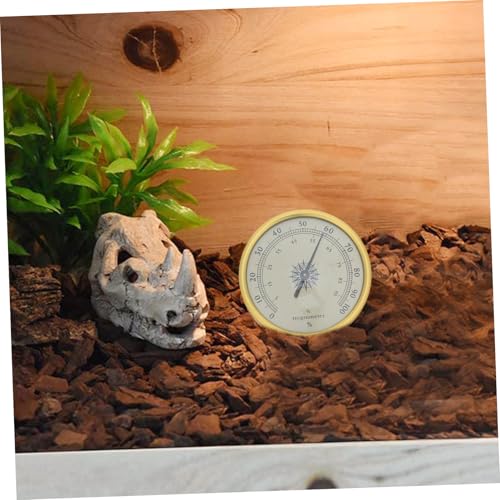 Golden Hygrometer for Reptile Terrarium and Room Use, 72mm Stainless Steel and Glass, High Precision 2.5 Accuracy with 2% Rh Resolution, Stable and Reliable Analog Humidity