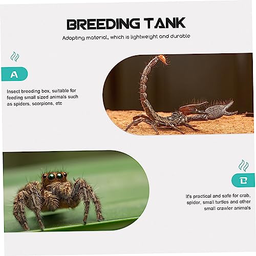 Acrylic Reptile Breeding Box Reptile Terrarium Case for Snakes Lizards and Tortoises Sturdy PET Supply Lid