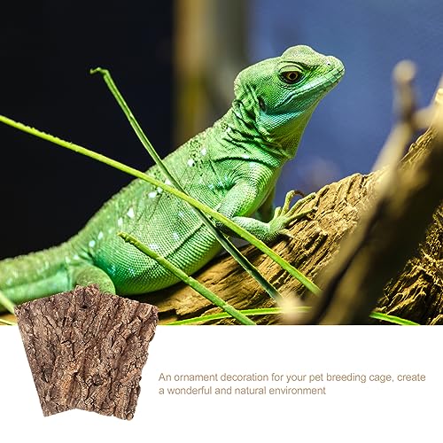 Toddmomy Natural Reptile Hide Bark Decor 4-Pack 7.67X5.82 Inch Tree Bark Climbing Platforms for Gecko Bearded Dragon Snake Terrarium Habitat - size: 4pcs