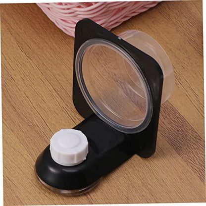BESPORTBLE 2pcs Black Reptile Food Bowl Suction Cup for Tortoise and Lizard Feeding Easy to Clean Feeding Dish for Terrarium Aquarium Use - size: Size 5