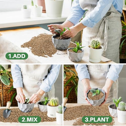 Sukh 14.6OZ Vermiculite - Organic Vermiculite for Gardening Plants Fine Horticultural Soil Amendments Bulk Additive Perfect Potted and Garden Professional Grade 3-6mm - size: 3-6MM