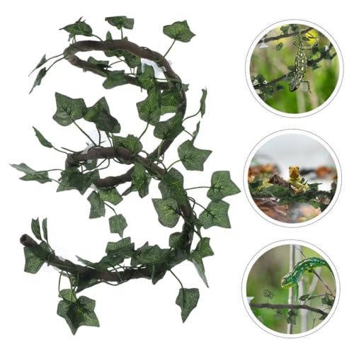 BESPORTBLE Flexible Fake Vine for Reptile Tank Decor Artificial Climbing Plant for Bearded Dragon Snake Gecko and Lizard Habitat 1 Set of Aquarium Vine Decoration Suction Cup