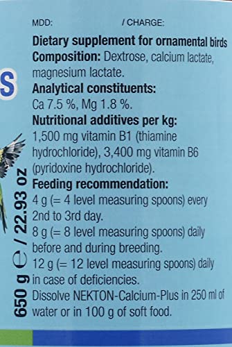 Nekton Calcium Plus - Calcium with Magnesium & Vitamins, White, 330g/11.64 oz - size: 330g / 11.64oz