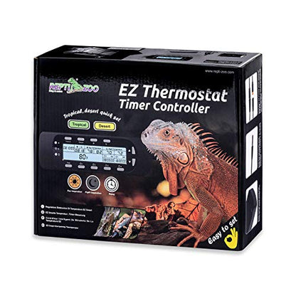 REPTI ZOO Reptile Thermostat Digital Outlet Temperature Timer Troptical or Desert Mode with Day Night Control for Aquarium Reptiles Terrarium Humidistat Mushroom Fermentation,Easy Setup (THC16) - color: 2 In 1 Temperature&Timer