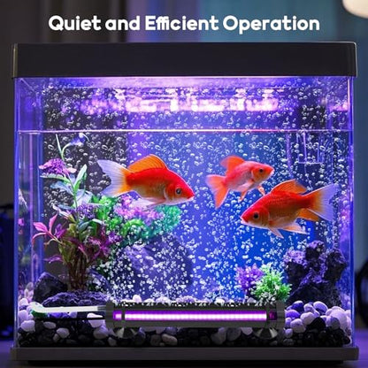 Submersible Bubble Aquarium Light：RGB Aquarium Light with Remote Control Oxygenator for Saltwater Coral Growth - 9 Inch Waterproof Fish Tank Light Designed for Aquarium Breeders - size: 9 inch Nanoscale Bubbles