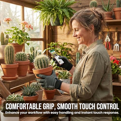 TAILI 2 Pairs Level 2 Needlestick, Level 5 Puncture Resistant Work Gloves, Feather-Light Comfort, Grip Enhanced Cut Resistant Gloves for Gardening, Carving, Fishing, Touchscreen & Breathable, S - size: Small, style: 2 Pairs