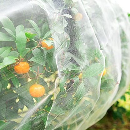 Alpurple Insect Bird Barrier Netting Mesh- 20 x 10 Feet Garden Bug Netting Plant Cover for Protect Plant Fruits Flower from Insect Bird Eating - color: 20 X 10 Ft