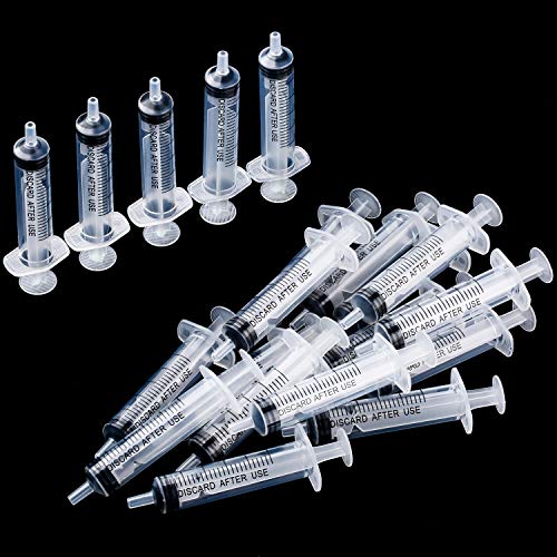 Frienda 20 Packs Large Plastic Syringe Measuring Syringe Tools Dispensing Multiple Uses (5 ml) - size: 5 ml