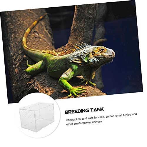 Acrylic Reptile Breeding Box Reptile Terrarium Case for Snakes Lizards and Tortoises Sturdy PET Supply Lid