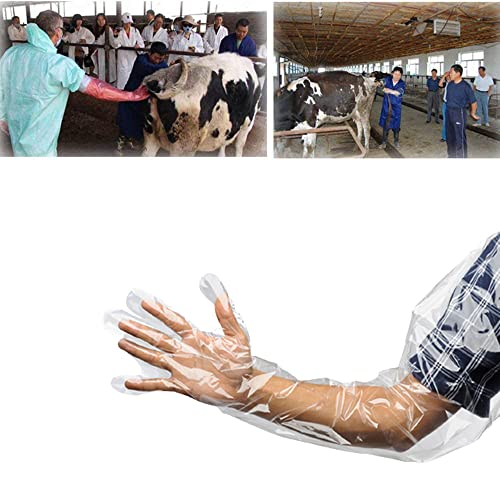 50 Pack Veterinary Insemination Gloves 35 Inch Long Disposable