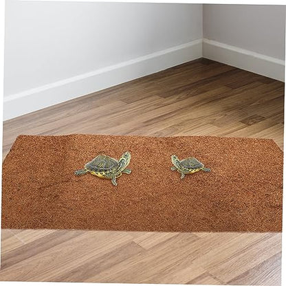 Natural Coconut Fiber Reptile Bed Mat Substrate for Tortoise Lizard Snake Habitats Breathable Easy to Clean Reptile Bedding - size: Size 2