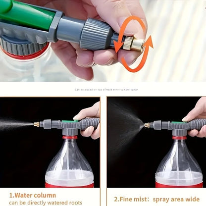 1PC Plastic Garden Sprayer - Handheld Pressure Pump Watering Can with Universal Thread for Plant Watering and Fertilizer Application, Grey - color: Gray