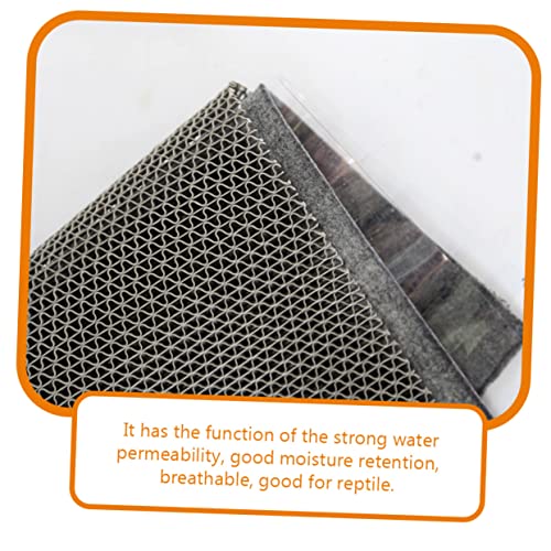Abaodam 1 Set Reptile Carpet Substrate Mat for Lizard Cage Durable Terrarium Liner Bedding for Snakes Turtles and Lizards Washable and Reusable Breathable and Comfortable - color: Dark Grey