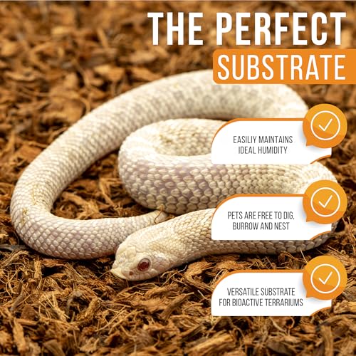 Microchip Coconut Substrate for Inverts and Reptiles Loose Fine Coconut Husk Chip Mix Reptile and Tarantula Bedding for Terrarium Floor (36 Quart) - size: 36 Quart