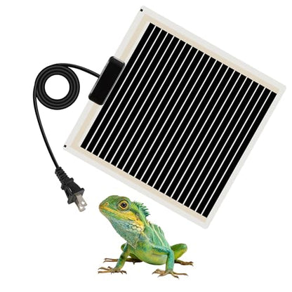 Reptile Heating Pad with 11 x 11 Inch Reptile Heat Mat with Rapid and Even Heating Reptile Heat Pad Under Tank Terrarium Heat Mat for Reptile Turtle Snake Lizard 28 Watt - size: 11" X 11"(28W)