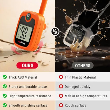 TempPro TP509 Candy Thermometer with Pot Clip, 10" Long Probe Instant Read Meat Food Thermometer with LCD, Cooking Oil Deep Frying Thermometer for Brewing Fathers Day Gift (Previously ThermoPro)