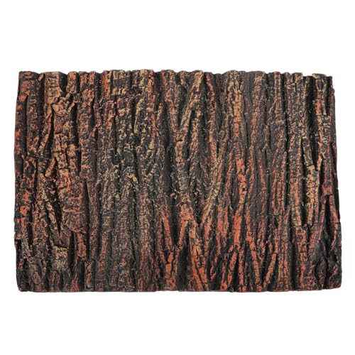 Toyvian 3D Emulated Oak Bark Fish Tank Background Board, Lifelike Aquarium Decorative Landscape Panel for Turtle and Reptile Tanks, Ultra-Thin Pu Material for Realistic Terrarium Scenery