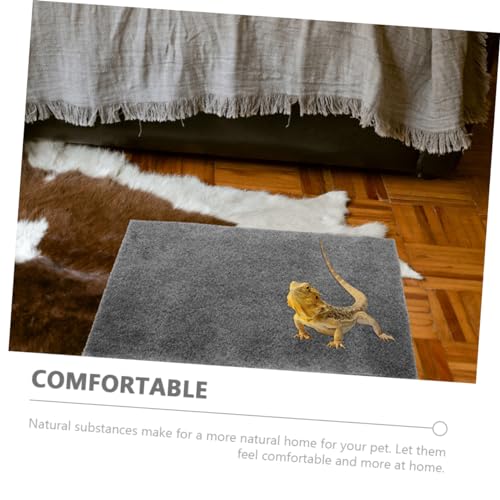 Happyyami 3pcs Reptile Carpet Substrate Mats Water-Absorbent Polyester Liners for Turtles Snakes Lizards and Tortoises Washable Reusable Easy to Clean Grey