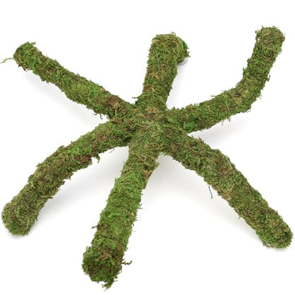USMOLA 12 Inch Hermit Crab Climbing Toys for Tank, Fake Moss Hermit Crab Habitat Tank Accessories, Pet Snail Climbing Toys, Ideal Snail Terrarium Accessories (Natural Green, 12 Inch)