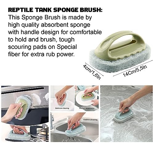 Generic Reptile Tank Cleaning Kit, Bearded Dragon & Lizard Accessories, Compact Glass Terrarium Cleaning Kit