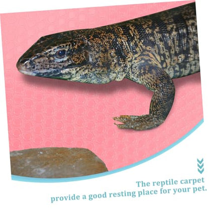 Reptile Carpet Substrate Mat for Leopard Gecko Snake Tortoise Lizard Bedding Terrarium Liner Reusable Cuttable Lightweight Flooring for Reptile Tanks