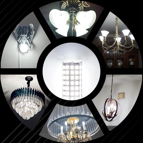 E12 Candelabra LED Light Bulbs 60w Equivalent Daylight White 6000K, AC120V 6W E12 Small Base Chandelier Bulbs 600LM, C7 T6 E12 LED Bulb for Ceiling Fan Pendant Candle Lamp, Non-Dimmable, 2 Pack - color: 6000k Daylight White, size: E12