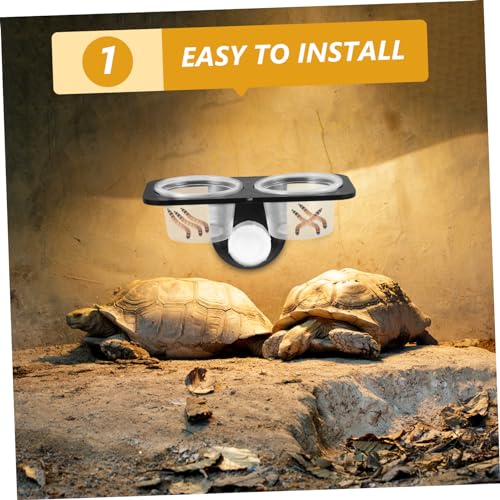 BESPORTBLE 3pcs Crested Gecko Accessories Pet Bowls Reptile Food Container Suction Cup for Tank Easy to