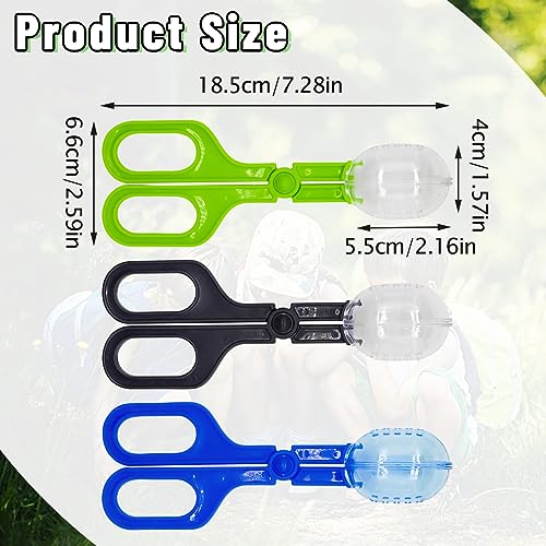 ZLY Reptile Feeding Clamp Poop Scoop Cleaning Tool for Lizard Bearded Dragon | 3 pcs Plastic Reptile Feeding Clamp for Tortoise Lizard Frog Spider and Other Small Animals,Plastic Reptile Poop Scoop