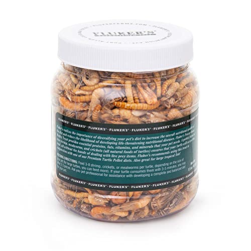 Fluker's Medley Treat for Aquatic Turtles,River Shrimp,Mealworms,and Crickets,1.5 oz,(Pack of 2) - size: 1.5 Ounce (Pack of 2)
