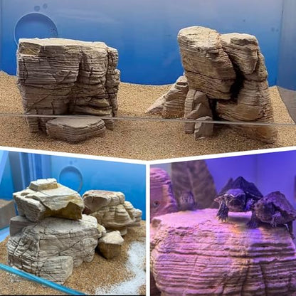 Aquarium Stone Rock 20lb Fish Tank Stone 2-8inch for Aquarium Landscaping, Terrariums, Vivarium Enclosures, Miniature and Fairy Gardens-7-8Pcs - size: 20lb (2-8inch 7-8Pcs)