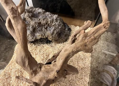 Reptile Simulation Rock Hideouts Cave Amphibian Hides Resin Habitat Decor Shelter for Gecko Leopard Lizards Toad Turtle (Medium) grey