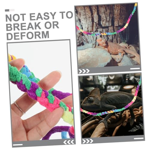 BESPORTBLE 2pcs Crab Climbing Ropes Natural Cotton Reptile Vines for Habitat Decoration Lightweight Climbing Toy for Lizards Geckos Snakes for Terrarium Enrichment