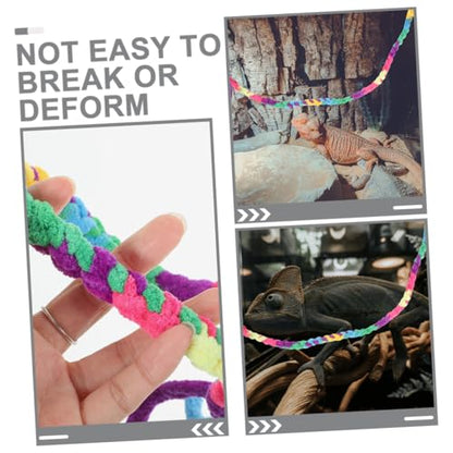 BESPORTBLE 2pcs Crab Climbing Ropes Natural Cotton Reptile Vines for Habitat Decoration Lightweight Climbing Toy for Lizards Geckos Snakes for Terrarium Enrichment