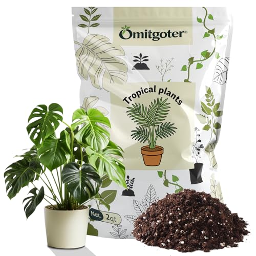 Premium Tropical Potting Mix with Perlite 1qt- Natural Organic Potting Soil for Superior Drainage & Breathability - color: Tropical Plant Soil, size: 1qt