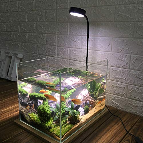 Full Spectrum LED Light with Bamboo Board Nano Fish Tank Light USB Powered 360 Degree Bettas Fish Tank Lights for Plant Growth(Size:M/22x23.5cm) - size: M/22x23.5cm