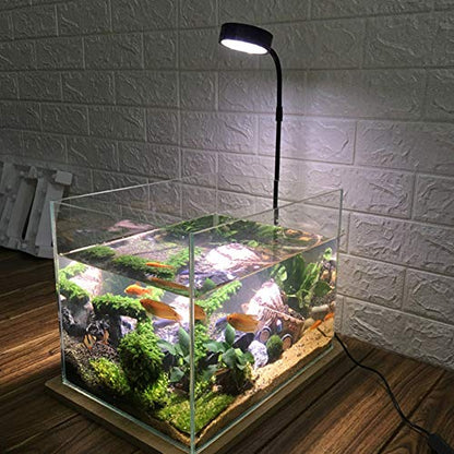Full Spectrum LED Aquarium Light, 360-degree Adjustable LED Light with Bamboo Board, Miniature Landscape USB Powered Lamp for Plant, Fish Tank, Potted Plants(Size:M) - size: M
