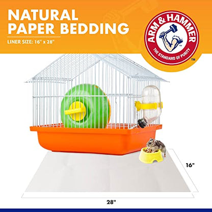 Arm & Hammer Super Absorbent Cage Liners for Guinea Pigs, Hamsters, Rabbits & Small Animals, Odor Control Cage Tray Liners for Wire or Mesh Grate Cages, Trim to Fit, 7 Count (Pack of 2) - size: 7 Count (Pack of 2)