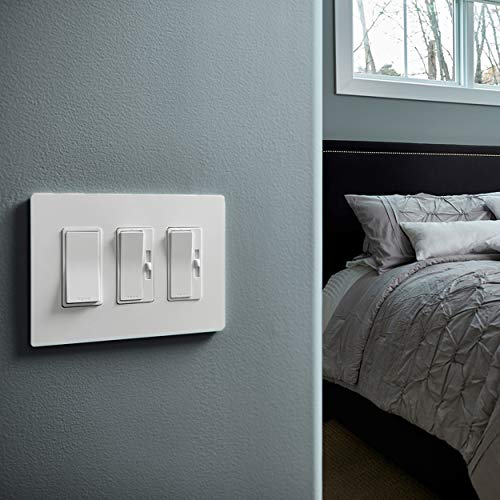 Legrand Radiant CFL/LED Dimmer Light Switch, Single-Pole/3-Way with Locator Light, 0-10V, RHCL453PW3PKCC4, White, 3-Pack