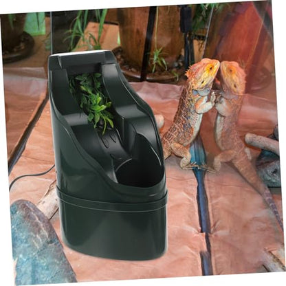 POPETPOP 1pc Waterfall Shape Lizard Drinking Bowl Auto Pet Water Dispenser Pump Stable Circulating Filtration Unique Decor for Reptiles and Pets