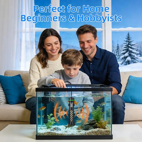 FREESEA Aquarium Heater for Fish Tank: 100W Small Submersible Thermostat with Off-Water Protection & UL Certified Cord for 10-20 Gallon Fish Turtle Tanks Enthusiasts - size: 100W(10-20 Gallon)