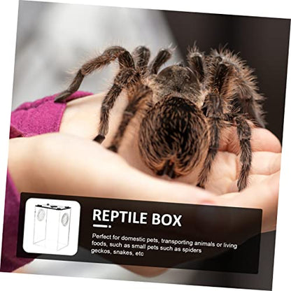 ORFOFE Reptile Breeding Box Professional Transparent Reptile Tank for Snakes Lizards Spiders and More Ventilated Acrylic Habitat with Full View Design for Easy Observation