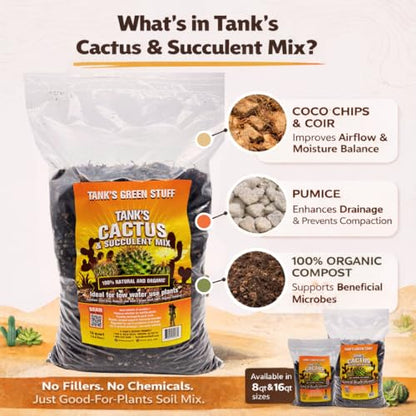 Tank's Cactus & Succulent Mix 16 qt Bag - size: 16 Quarts