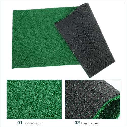 Luxshiny Realistic Fake Grass Mat Fish Tank Reptile Ramp Turf Artificial Grass Mat for Turtle Basking Aquatic Terrariums Outdoor Indoor Use