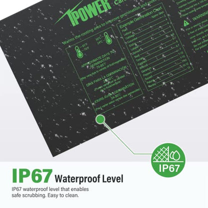 iPower Seedling Heat Mat for Plants with Dual Digital Temperature Controller, MET Certified Heating Pad, 48" x 20.75", Black - size: 48" x 20.75", style: with Digital Controller
