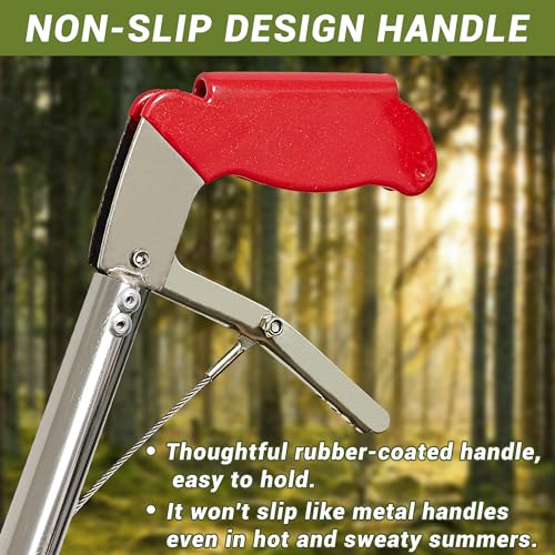 60" Professional Snake Tongs Heavy Duty Reptile Rattle Snake Catcher Wide Jaw Handling Tool Stainless Steel Collapsible Grabber Outdoor Catch Tool with Non-Slip Grip Handle (60inch/150cm)